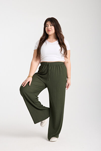 rocassi Γυναικείο παντελόνι με ελαστική μέση, μεγάλο μέγεθος