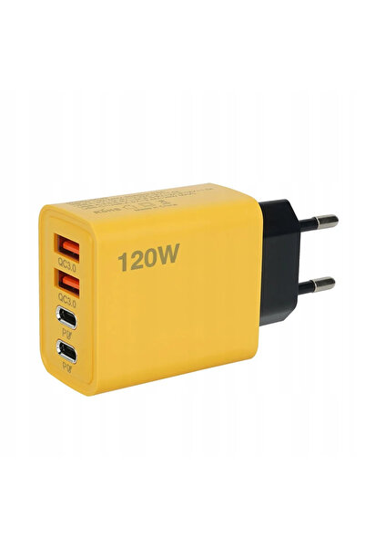 ABYZ Încărcător rapid 120W cu 4 porturi 2xUSB-C 2xUSB-A PD 3.0, încărcare rap...