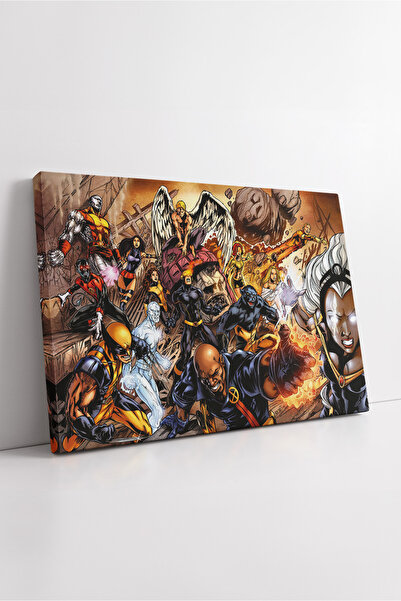 KOSS Dijital X-Men Marvel Heroes Epic Battle Scene Colorful Illustration Teenager Room Living Room Decor Canvas Painting