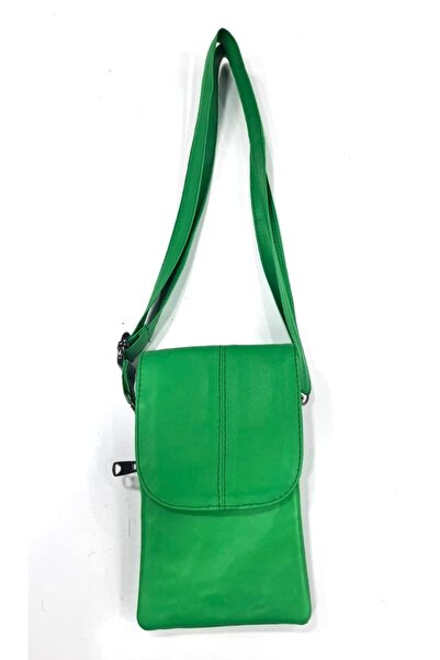 Mocikon Genuine Leather Unisex 2-Compartment 3-Pocket Mobile Phone Bag with S...