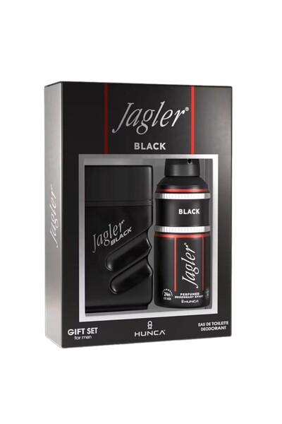 Jagler Set 2 x Men's Gift Black, Eau de Toilette 90 ml, Deodorant 150 ml