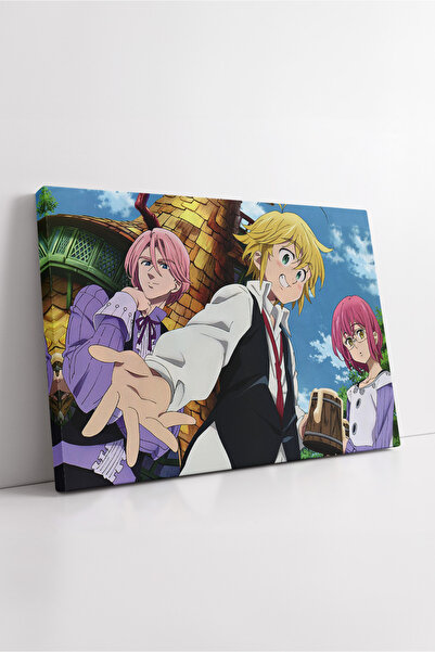 KOSS Dijital Nanatsu No Taizai Anime Canvas Painting Meliodas personaj bucăți Ilustrație colorată Decor de perete pentru cameră pentru adolescenți