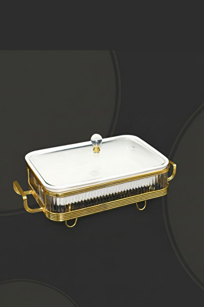 Generic Buffet warmer, rectangular serving dish, 12 cm, with a unique and elegant design.