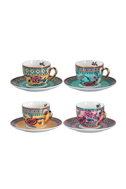 Lucky Art Bloome Bone 4Lu Kahve Fincani Seti 90Cc