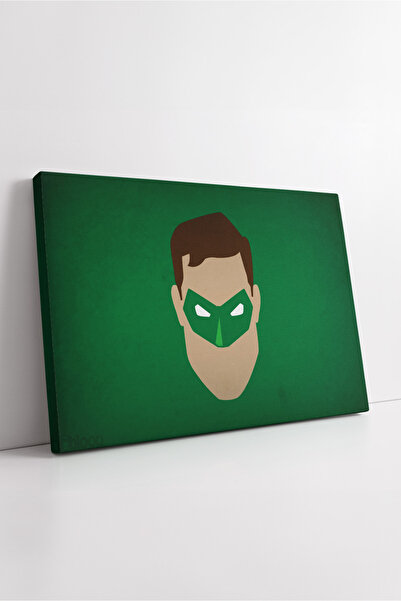 KOSS Dijital Lanterna Verde Siluetă minimalistă DC Comics Cameră pentru copii și adolescenți Fundal verde Pictură decorativă pe pânză