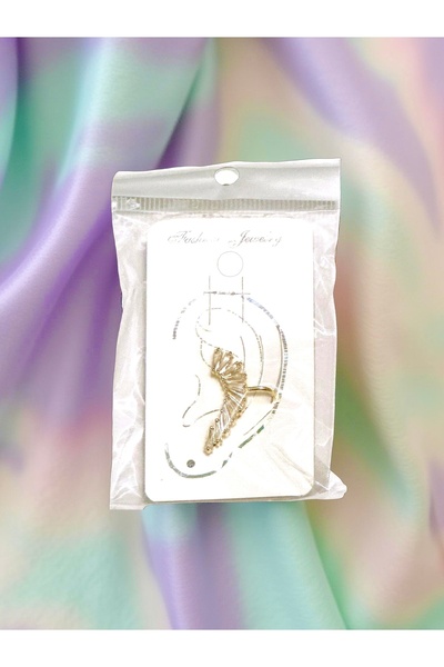 NİLSİM KOZMETİK Gold rengi taşlı kulak kıkırdak küpe