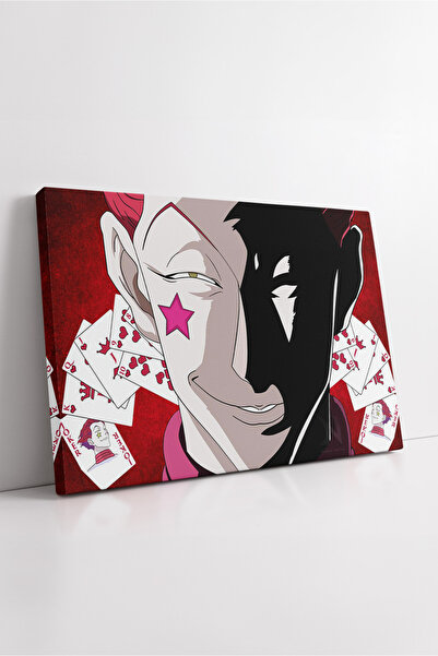 KOSS Dijital Hunter x Hunter Hisoka Joker Card Ilustrație anime Fundal roșu P...