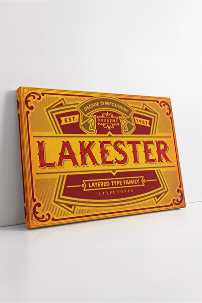 KOSS Dijital Design de autocolante vintage Lakester Tipografie retro Stil de ...