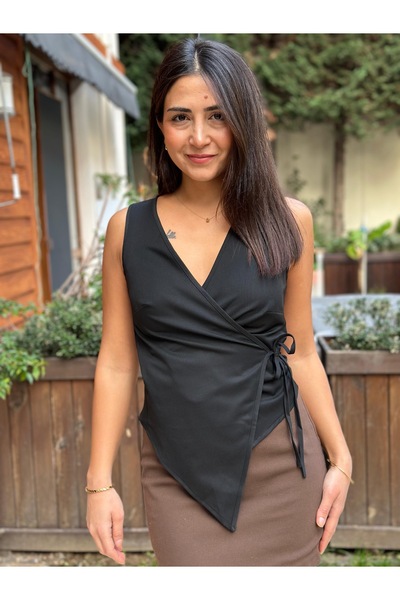 nidistore بلوزة نسائية بدون أكمام بأزرار على الجهتين