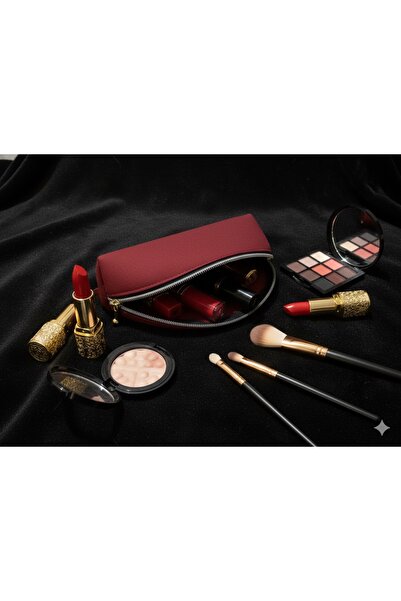 ANBLYs COLLECTION Half Moon Zippered Stylish Women's Makeup Bag