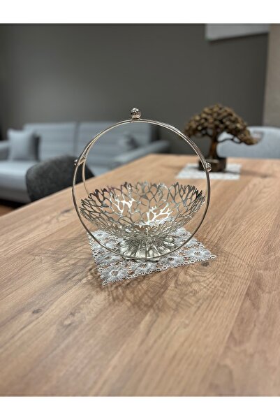 TUFAN COLLECTİON Elegance Silver Meyve Sepeti