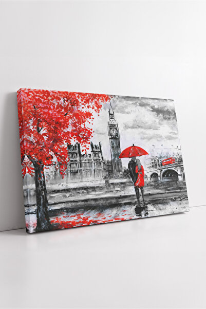 KOSS Dijital Λονδίνο Μπιγκ Μπεν Κόκκινο Τέχνη με θέμα την αγάπη Ρομαντικό σκη...