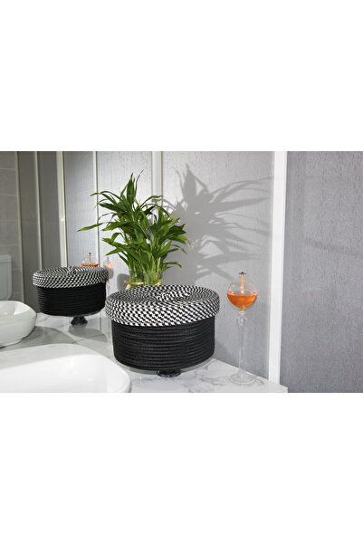 fa collection desing Multi-Purpose Organizer Covered Basket, Cobalt with Lid, Organizer with Lid