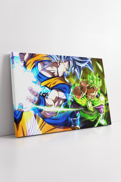 KOSS Dijital Dragon Ball Goku și Broly Energy Battle, tematică anime, design dinamic, pictură decorativă pe pânză