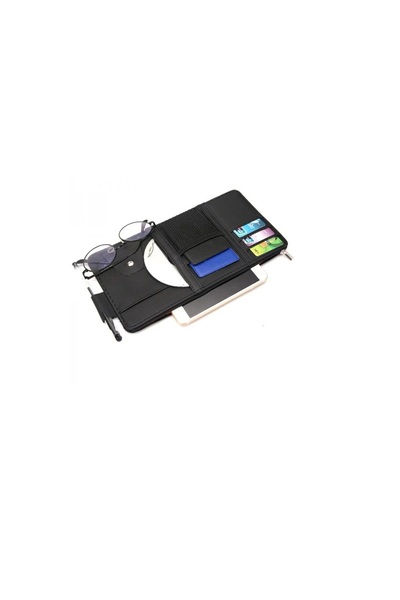 OEM Husa organizatoare documente, carduri, diverse, pentru parasolar, negru, 30x15cm