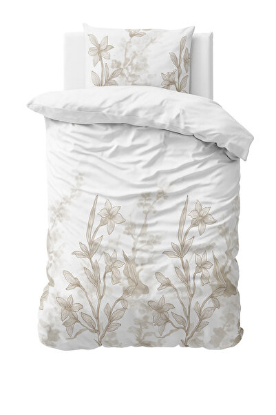 OEM Sleeptime Elegance Flynn White Duvet Cover 140x220 cm + Pillowcase 60x70 cm