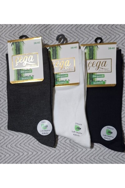 MultiPa Bamboo Stylish Women's Socks Soket 3 Pairs