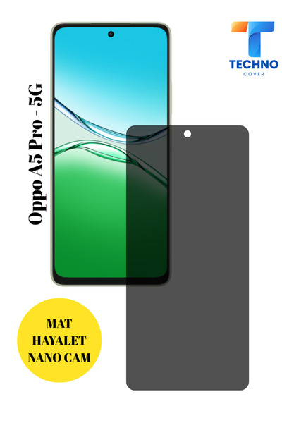 foxpower Oppo A5 Pro 5G Hayalet Cam Mat Nano Ekran Koruyucu Darbelere Karşı D...