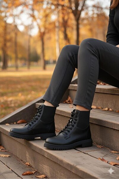 fort 8442 Warm Lining Lace-Up Non-Slip Sole Women's Boots