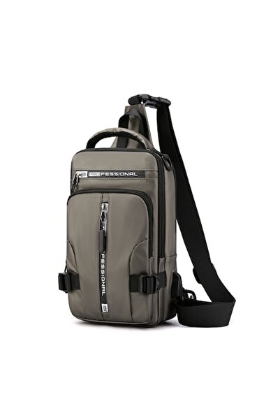 OEM Geantă de umăr unisex crossbody cu port de încărcare USB, 3 compartimente...