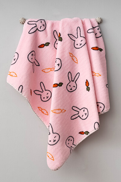Baby Maa Cute Rabbits Patterned Baby Blanket Plush Fabric 85*95cm