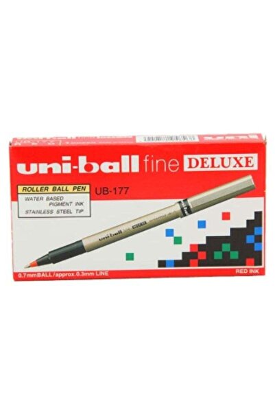 UNİ-BALL قلم حبر جاف فاخر رفيع UB-177 - أحمر