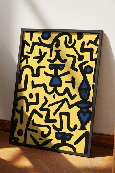 Base Concept Διακοσμητική αφίσα με έθνικ σχέδια (με κορνίζα)