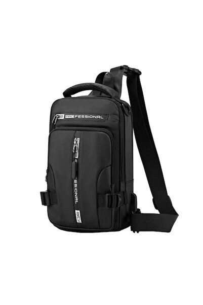 SINBINTA Geantă de umăr unisex crossbody - port USB, antifurt, 30x18x10 cm, n...