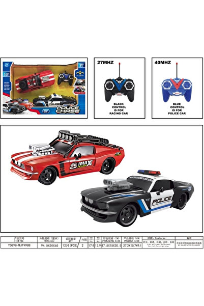 Royal Pack of 2 Radio Controlled Police and Robber Cars, 1:16 Scale Speed & Go Police and Robber
