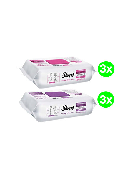 Sleepy PACHET - Șervețele umede ușor de curățat pentru suprafețe multiple, 2 x 3 pachete (100 buc./pachet), 600 buc.