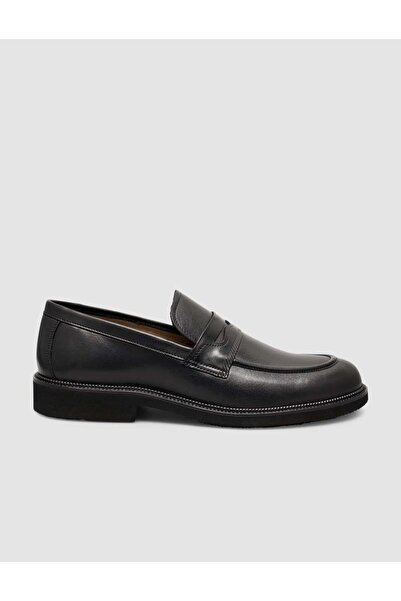 Cabani 100% Genuine Leather Black Men's Classic Loafer Shoes