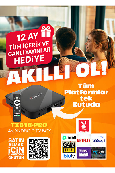 ozbience 4K Android TV Box, IPTV Özellikli ve Hediye Yayın Paketi ile Keyifli...