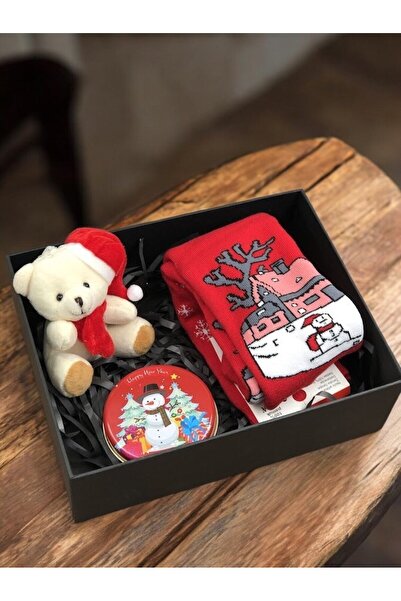 Masalsı Concept Yılbaşı Hediye Kutusu – Peluş Ayıcık Anahtarlık + Yeniyıl Tem...