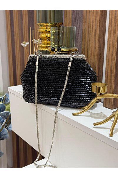 MODA Siyah Pullu Burslu Çanta