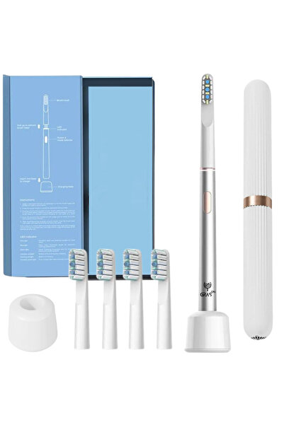 Gras ON Periuta electrica ultra portabila, Baterie 45 zile, 4 rezerve, Trusa ...