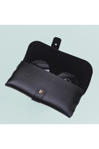 OEM Toc de ochelari soare/vedere, inchidere cu buton, usor si portabil, rezistent la soc si praf, negru