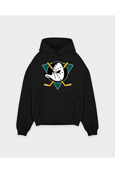 LELVANİ Унисекс суитшърт с качулка и дълъг ръкав с щампа на патица, стандартн...