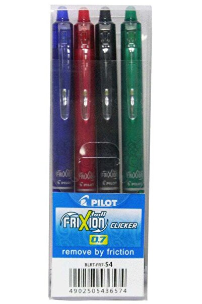 Pilot مجموعة أقلام حبر جاف تعمل بالاحتكاك، 4 ألوان أساسية