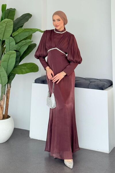 Sezi Moda Giyim Milan Bel Yaka Taşlı Abiye