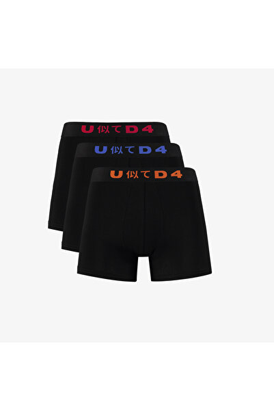 United 4 UNITED4 Classic Erkek Siyah Boxer