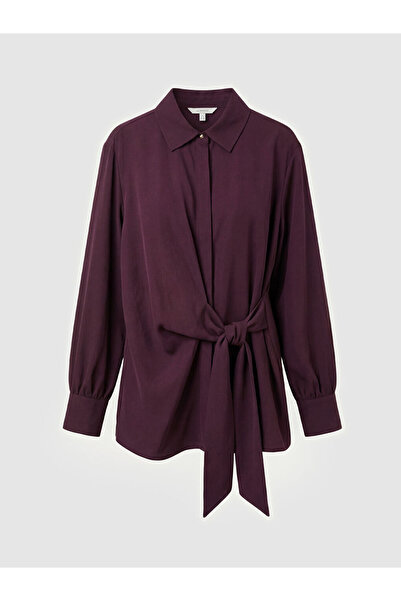 LC Waikiki artı-store'den Bordo Bağlama Detaylı Kadın Gömlek