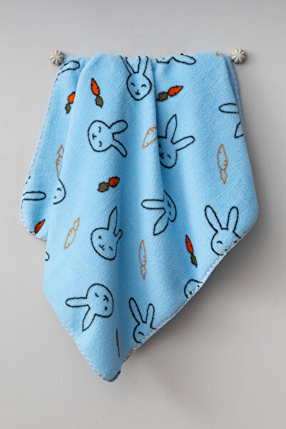 Baby Maa Cute Rabbits Patterned Baby Blanket Plush Fabric 85*95cm