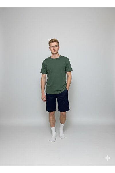 Ayans Pijama قماش قابل للتمدد طقم بيجامة كابري من القطن الممشط