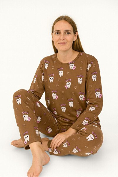 Hepyek Σετ πιτζάμες με μακριά μανίκια από βαμβάκι