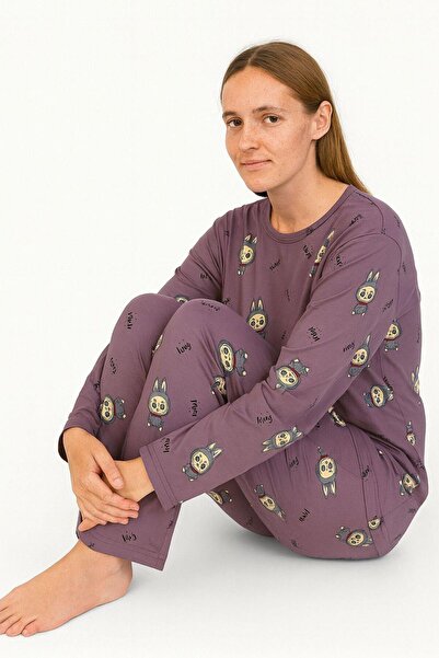 Hepyek Σετ πιτζάμες με μακριά μανίκια από βαμβάκι