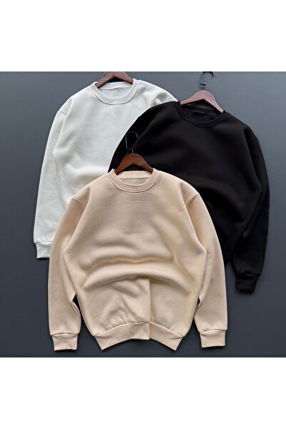 Beylerce ثلاث قطع من البلوزات ذات الرقبة المستديرة للجنسين