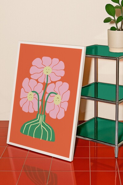 Base Concept Poster cu design modern decorativ floral (încadrat)