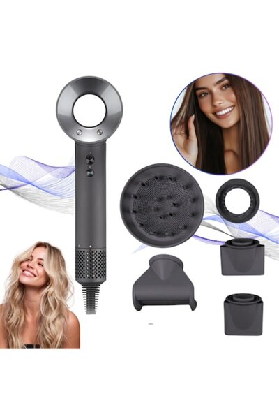 Juls Professional Hair Dryer 1600W, Anti-Frizz, Ionization, Fast Drying - Dar...