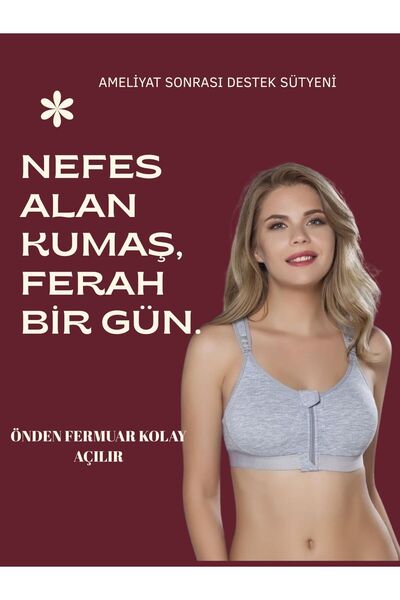 SEBURAM COLLECTION Post-Surgery Support Bra Front Zipper Surgical Bra