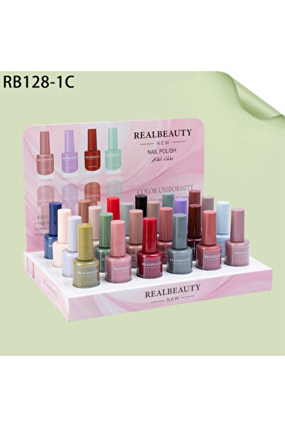 real beauty طلاء اظافر 24 قطعة متعدد الألوان